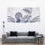 Polynesian Manta Ray Tapestry Blue Floral Turtle Tattoo - Polynesian Pride
