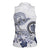 Polynesian Manta Ray Women Sleeveless Polo Shirt Blue Floral Turtle Tattoo - Polynesian Pride