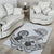 Polynesian Manta Ray Area Rug Gray Floral Turtle Tattoo - Polynesian Pride