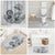 Polynesian Manta Ray Bathroom Set Gray Floral Turtle Tattoo - Polynesian Pride