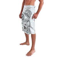 Polynesian Manta Ray Lavalava Gray Floral Turtle Tattoo - Polynesian Pride