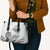 Polynesian Manta Ray Leather Bag Gray Floral Turtle Tattoo - Polynesian Pride