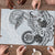Polynesian Manta Ray Puzzle Gray Floral Turtle Tattoo - Polynesian Pride