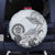 Polynesian Manta Ray Spare Tire Cover Gray Floral Turtle Tattoo - Polynesian Pride
