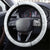 Polynesian Manta Ray Steering Wheel Cover Gray Floral Turtle Tattoo - Polynesian Pride