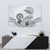 Polynesian Manta Ray Tapestry Gray Floral Turtle Tattoo - Polynesian Pride