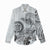 Polynesian Manta Ray Women Casual Shirt Gray Floral Turtle Tattoo - Polynesian Pride
