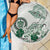 Polynesian Manta Ray Beach Blanket Green Floral Turtle Tattoo - Polynesian Pride