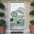 Polynesian Manta Ray Door Cover Green Floral Turtle Tattoo - Polynesian Pride