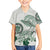 Polynesian Manta Ray Hawaiian Shirt Green Floral Turtle Tattoo - Polynesian Pride