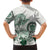Polynesian Manta Ray Hawaiian Shirt Green Floral Turtle Tattoo - Polynesian Pride