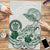 Polynesian Manta Ray Puzzle Green Floral Turtle Tattoo - Polynesian Pride