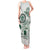 Polynesian Manta Ray Tank Maxi Dress Green Floral Turtle Tattoo - Polynesian Pride