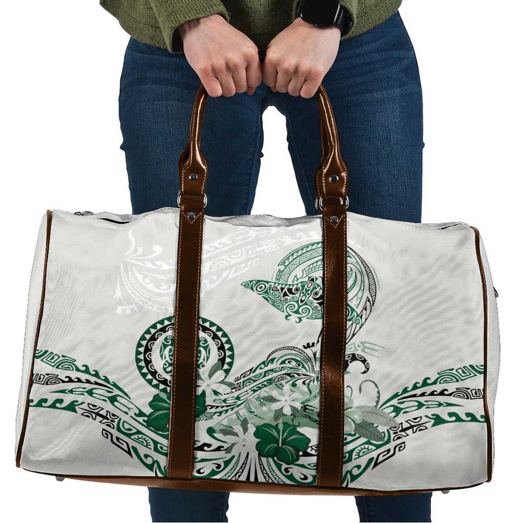 Polynesian Manta Ray Travel Bag Green Floral Turtle Tattoo LT9 Green - Polynesian Pride