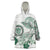 Polynesian Manta Ray Wearable Blanket Hoodie Green Floral Turtle Tattoo - Polynesian Pride