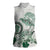 Polynesian Manta Ray Women Sleeveless Polo Shirt Green Floral Turtle Tattoo - Polynesian Pride