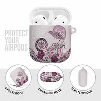 Polynesian Manta Ray AirPods Case Pink Floral Turtle Tattoo - Polynesian Pride