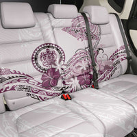 Polynesian Manta Ray Back Car Seat Cover Pink Floral Turtle Tattoo - Polynesian Pride