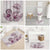 Polynesian Manta Ray Bathroom Set Pink Floral Turtle Tattoo - Polynesian Pride