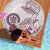 Polynesian Manta Ray Beach Blanket Pink Floral Turtle Tattoo - Polynesian Pride