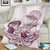 Polynesian Manta Ray Blanket Pink Floral Turtle Tattoo - Polynesian Pride