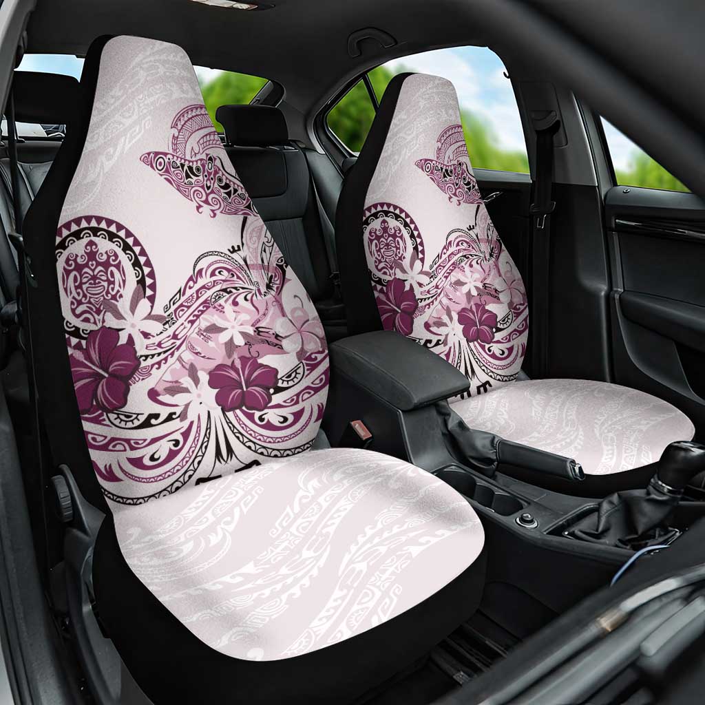 Polynesian Manta Ray Car Seat Cover Pink Floral Turtle Tattoo - Polynesian Pride