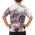 Polynesian Manta Ray Family Matching Long Sleeve Bodycon Dress and Hawaiian Shirt Pink Floral Turtle Tattoo - Polynesian Pride