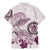 Polynesian Manta Ray Family Matching Mermaid Dress and Hawaiian Shirt Pink Floral Turtle Tattoo - Polynesian Pride