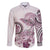 Polynesian Manta Ray Family Matching Mermaid Dress and Hawaiian Shirt Pink Floral Turtle Tattoo - Polynesian Pride