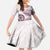 Polynesian Manta Ray Family Matching Off The Shoulder Long Sleeve Dress and Hawaiian Shirt Pink Floral Turtle Tattoo - Polynesian Pride