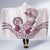 Polynesian Manta Ray Hooded Blanket Pink Floral Turtle Tattoo - Polynesian Pride