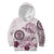 Polynesian Manta Ray Kid Hoodie Pink Floral Turtle Tattoo - Polynesian Pride