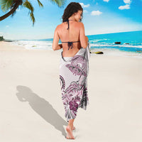 Polynesian Manta Ray Sarong Pink Floral Turtle Tattoo - Polynesian Pride