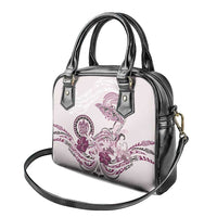Polynesian Manta Ray Shoulder Handbag Pink Floral Turtle Tattoo - Polynesian Pride