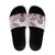 Polynesian Manta Ray Slide Sandals Pink Floral Turtle Tattoo - Polynesian Pride