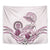 Polynesian Manta Ray Tapestry Pink Floral Turtle Tattoo - Polynesian Pride