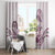 Polynesian Manta Ray Window Curtain Pink Floral Turtle Tattoo - Polynesian Pride