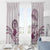 Polynesian Manta Ray Window Curtain Pink Floral Turtle Tattoo - Polynesian Pride
