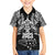 New Zealand Rugby Family Matching Off Shoulder Long Sleeve Dress and Hawaiian Shirt Black Haka Dance With NZ Champions History LT9 Son's Shirt Black - Polynesian Pride