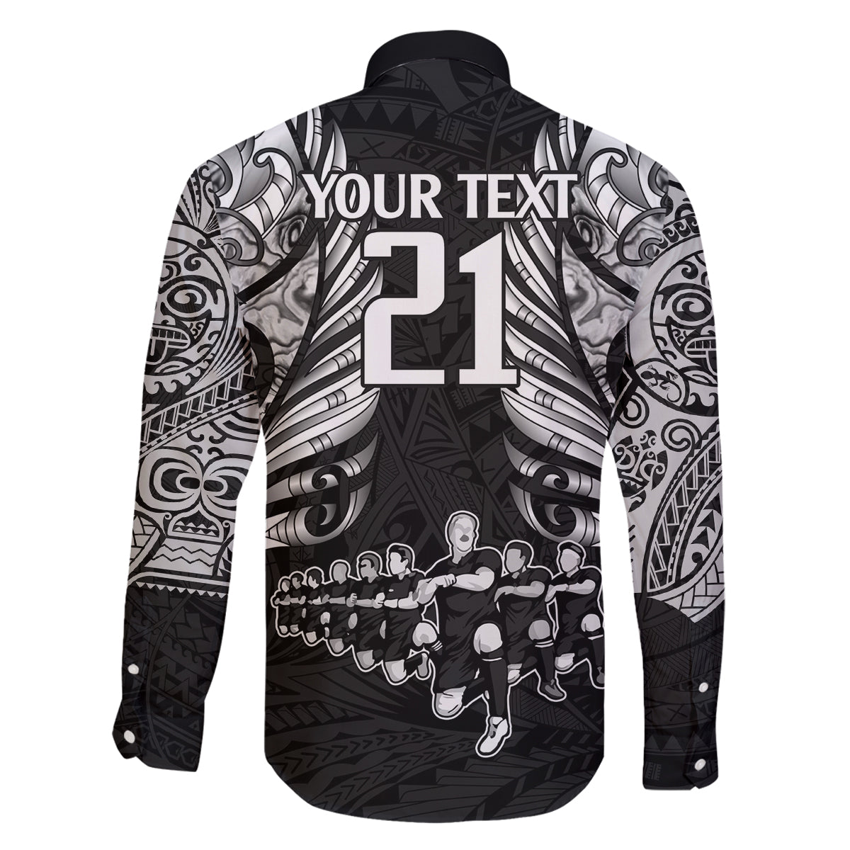 Custom New Zealand Rugby Family Matching Off Shoulder Maxi Dress and Hawaiian Shirt Black Haka Dance With NZ Champions History LT9 - Polynesian Pride