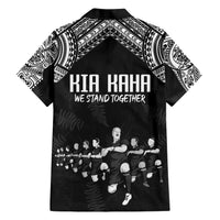 NZ Rugby Family Matching Short Sleeve Bodycon Dress and Hawaiian Shirt Kapa Opango Maori Haka With Years of The All Black Champions LT9 - Polynesian Pride