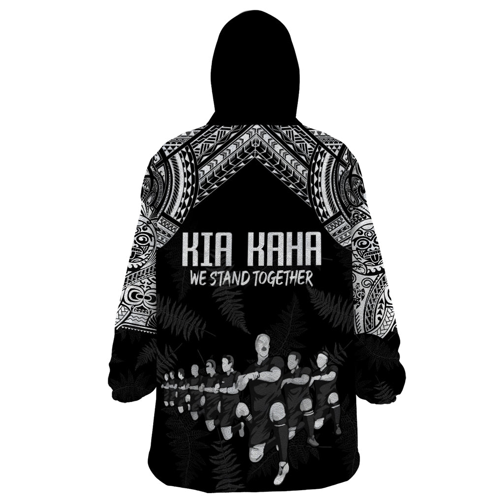 NZ Rugby Wearable Blanket Hoodie Kapa Opango Maori Haka With Years of The All Black Champions LT9 - Polynesian Pride