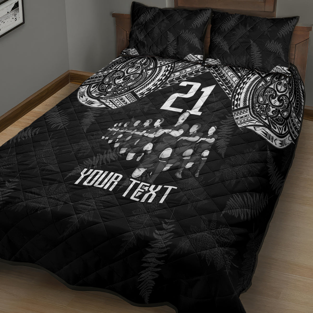 Custom NZ Rugby Quilt Bed Set Kapa Opango Maori Haka With Years of The All Black Champions LT9 - Polynesian Pride
