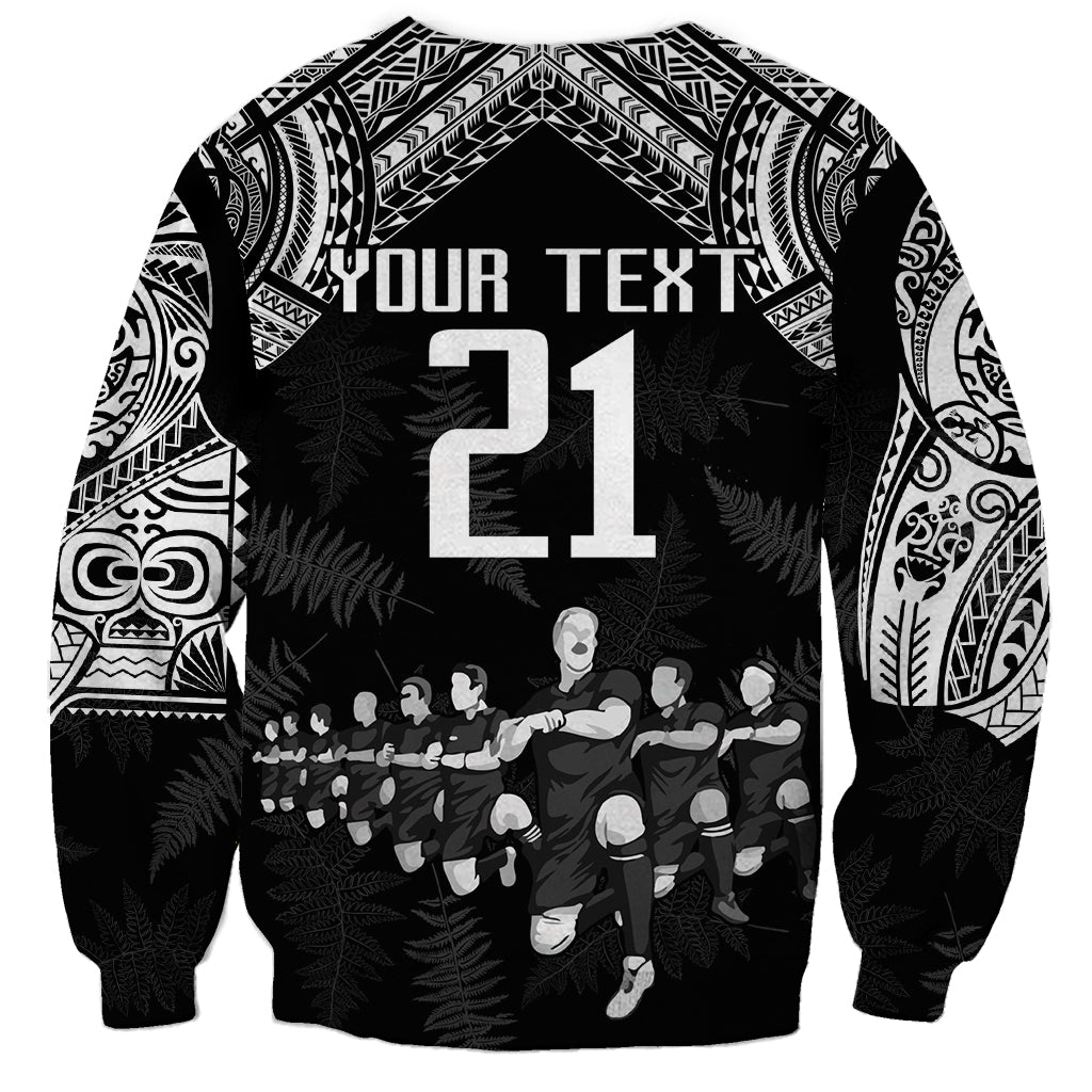 Custom NZ Rugby Sweatshirt Kapa Opango Maori Haka With Years of The All Black Champions LT9 - Polynesian Pride