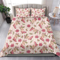 Beige Paniolo Palaka Hawaiian Cowgirl Christmas Bedding Set - Polynesian Pride