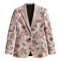 Beige Paniolo Palaka Hawaiian Cowgirl Christmas Blazer - Polynesian Pride