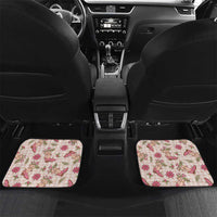 Beige Paniolo Palaka Hawaiian Cowgirl Christmas Car Mats - Polynesian Pride