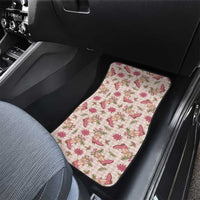Beige Paniolo Palaka Hawaiian Cowgirl Christmas Car Mats - Polynesian Pride