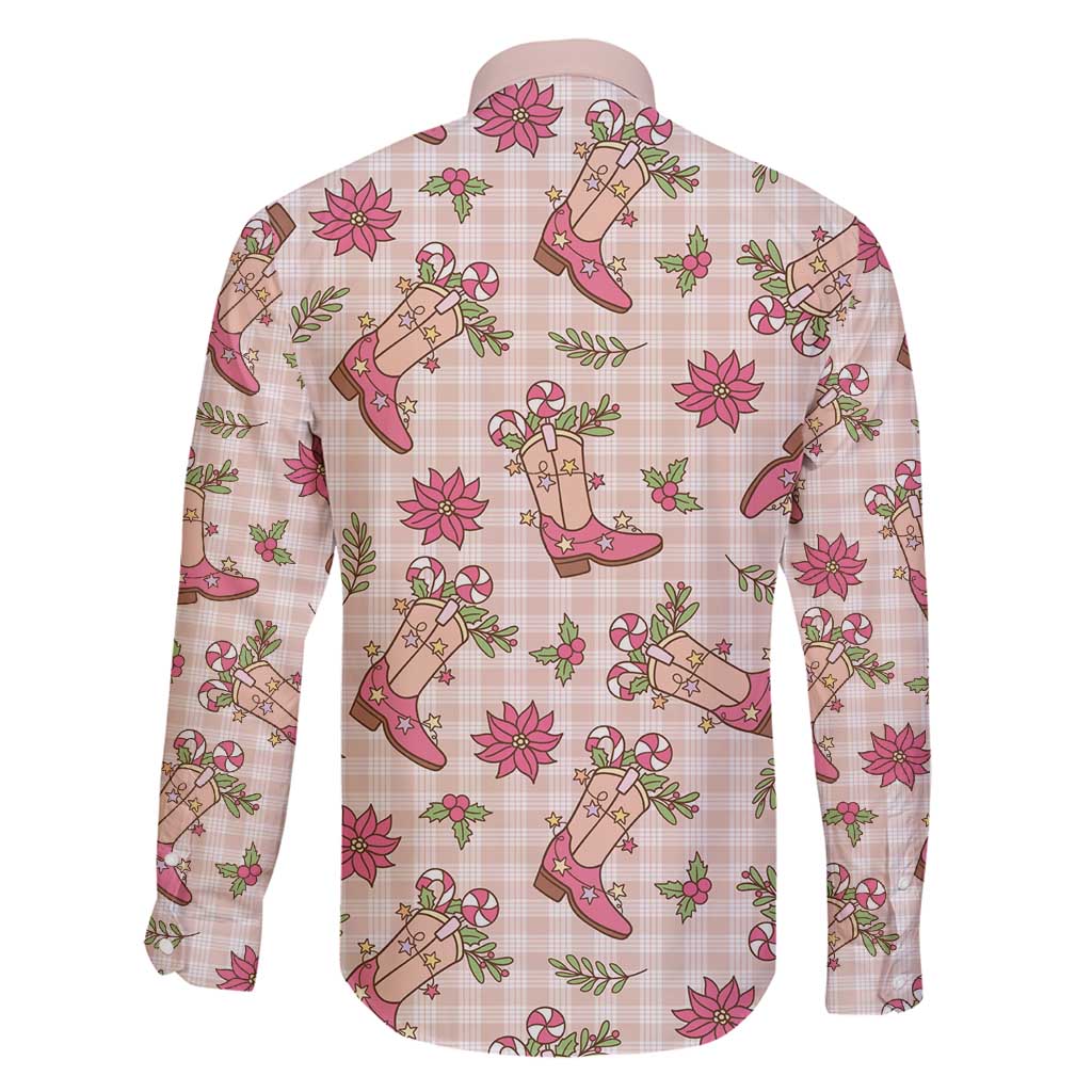 Beige Paniolo Palaka Hawaiian Cowgirl Christmas Family Matching Mermaid Dress and Hawaiian Shirt - Polynesian Pride