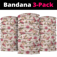 Beige Paniolo Palaka Hawaiian Cowgirl Christmas Neck Gaiter - Polynesian Pride